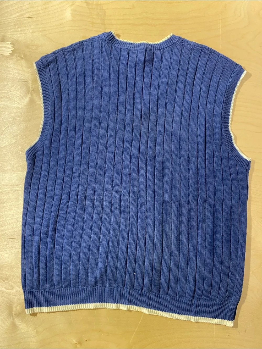 Joe College Sports UNC Blue Cable-Knit V-Neck Sweater Vest 2XL (SX)